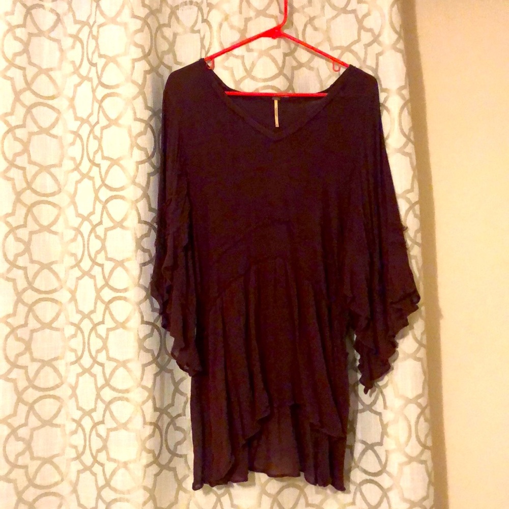 Free people maroon tunic